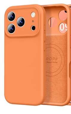 Orange Liquid Silicone MagSafe iPhone 17 Pro Max Case